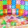 Lernspielzeug Magnetische Bausteine Kinder DIY Konstruktionssammlungen Stern Diamant Magnetische Fliesen für Kinder Geschenk