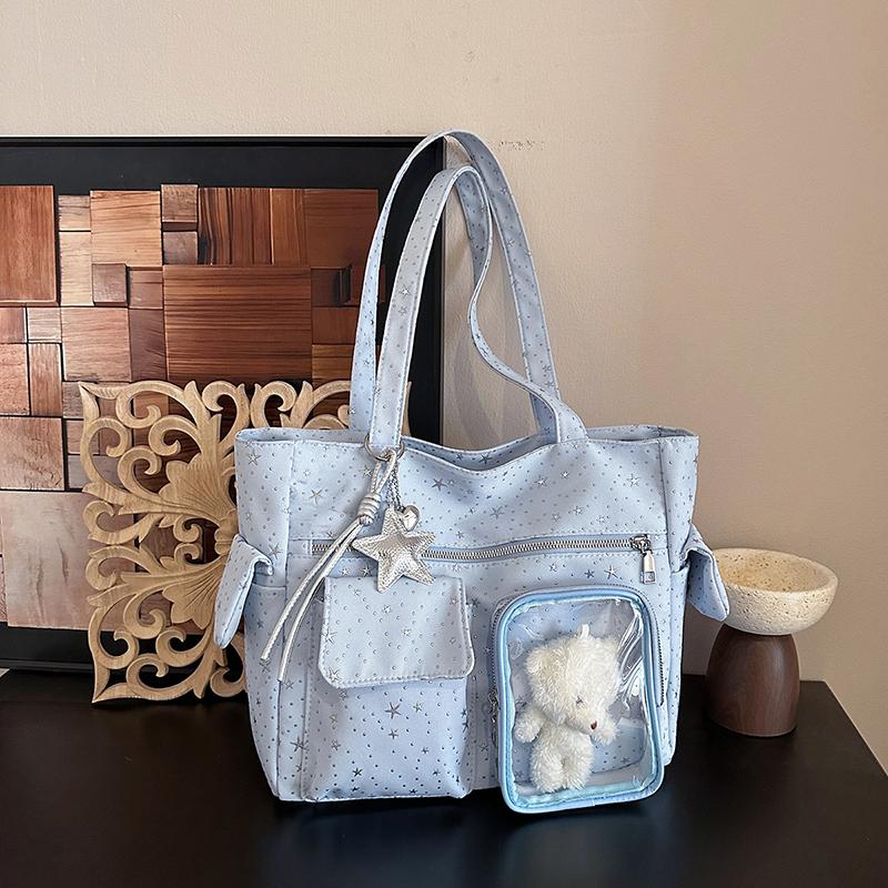 New Adorable Wing Cross Ita Rucksacks Y2K Spacious Rucksack Lolita Girls Transparent Rucksack Outside School Carrier Trip Knapsack