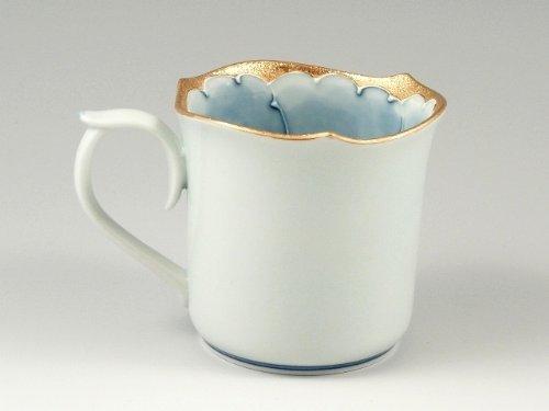 Arita Ware Bunzan Kiln Gold Peony Ring-Shaped Mug 18114