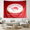 Olympiacos Fc: Red And Black Pride Tapestry Room Decoration Wall Hanging for Living Room Bedroom, Dormitory, Birthday and Christmas Gifts