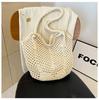 Woven Hollow Women's Bag New Beach Bag Woven Shoulder Straw Large Capacity Bag Commuter Bag
