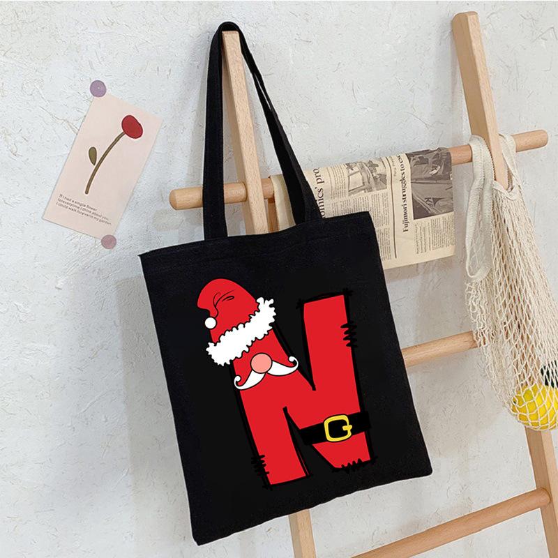 26 Letter Printed Shoulder Bag Commuting To Work Portable Tote Bag
