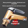Hot Cold Basin Faucet Single Handle Bathroom Sink Tap Brass/Alloy Construction with 60cm Flexible Water Hoses