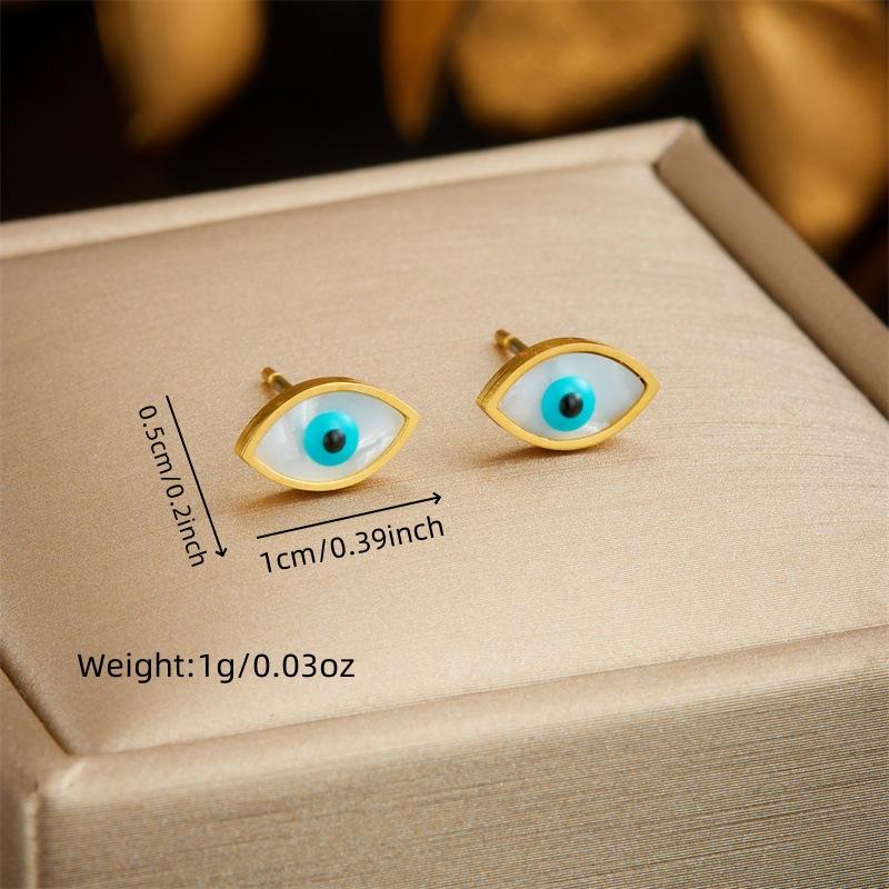 Gold Plated Evil Eye Jewelry Set Necklace Bracelet and Earrings Fashion Jewelry for Women