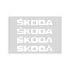 4Pcs Car Door Handle Stickers Tire Rear View Mirror Decals For Skoda Octavia Superb Rapid Kodiaq Karoq Fabia Kamiq Roomster Citigo