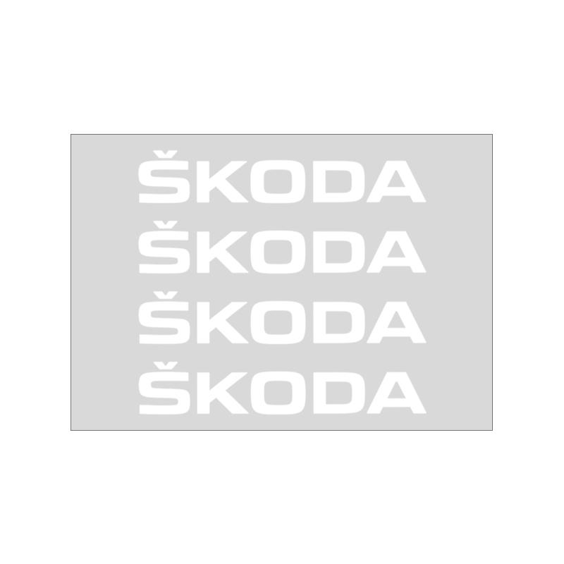 4Pcs Car Door Handle Stickers Tire Rear View Mirror Decals For Skoda Octavia Superb Rapid Kodiaq Karoq Fabia Kamiq Roomster Citigo