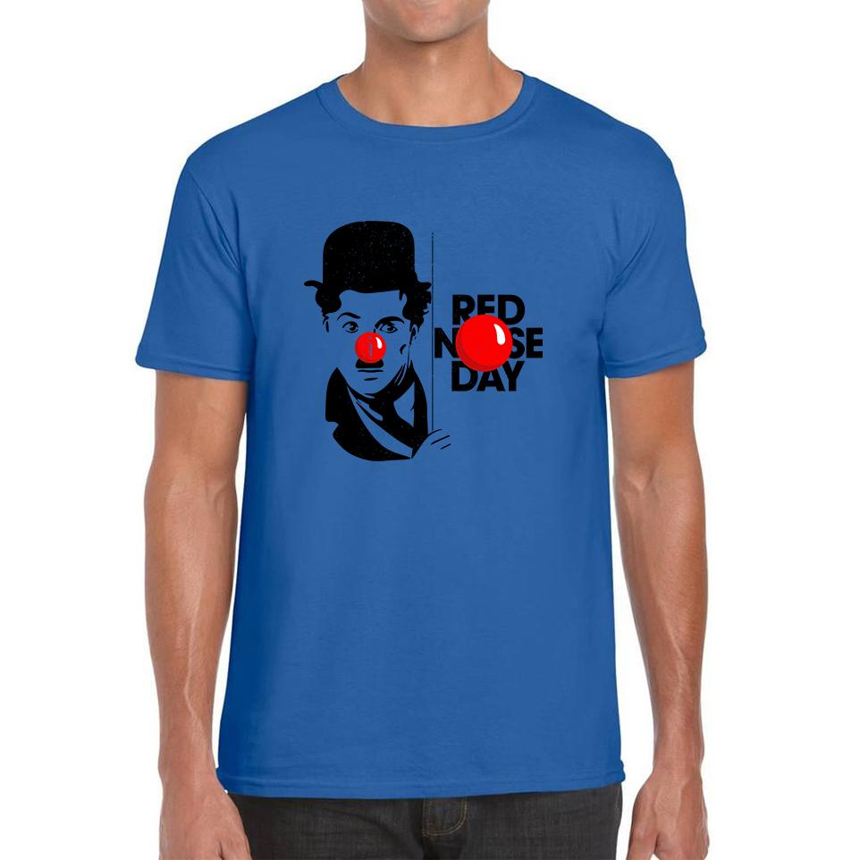 

Charlie Chaplin Red Nose Day Unisex Mens T Shirt Womens Tops Tees L