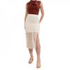 Lovedrobe Womens/Ladies Floral Pattern Crochet High Waist Midi Skirt