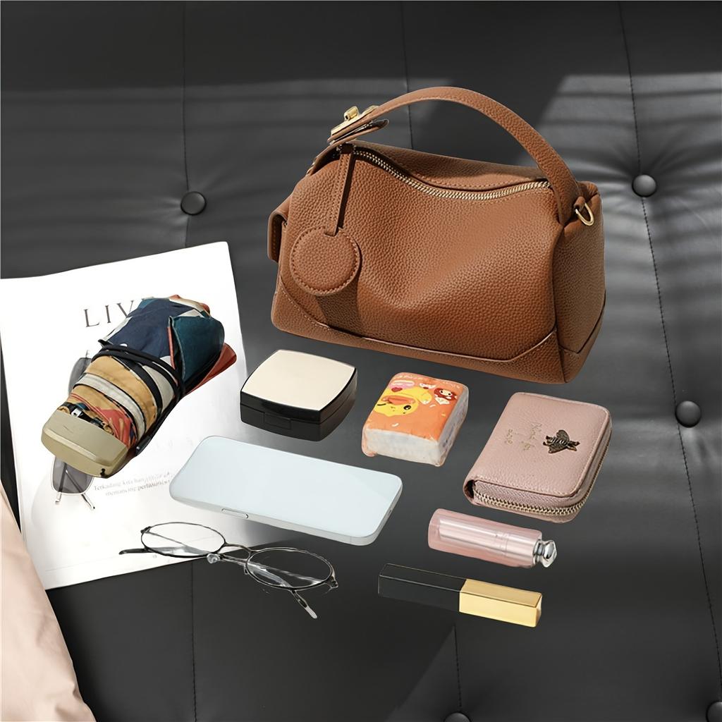 1pc Women's Leather Wallet Handbag, Made Of Soft Leather, Suitable For Mobile Phones