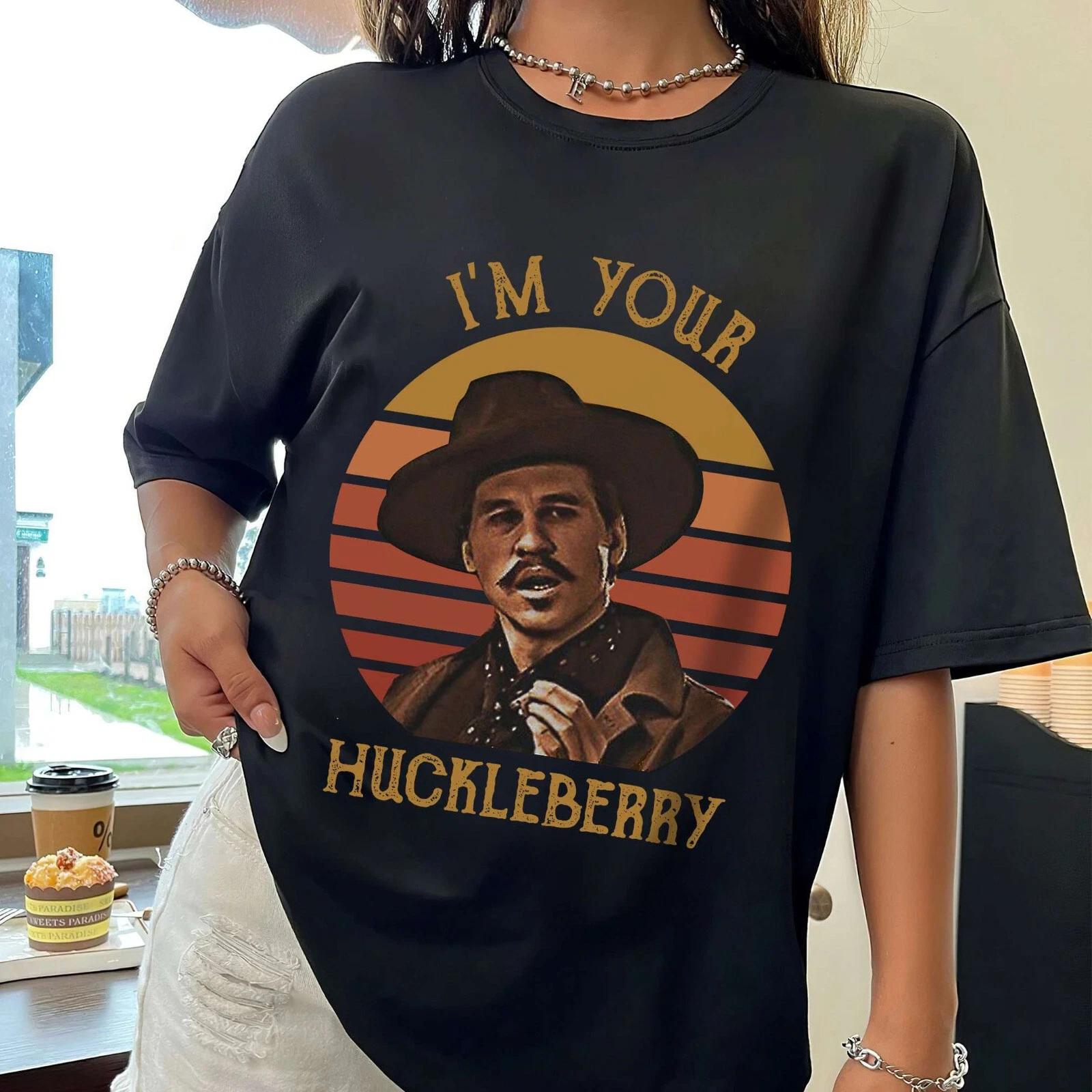 Doc Holliday I m Your Huckleberry Vintage Men s Black T-Shirt, Doc Holliday Tee 3XL