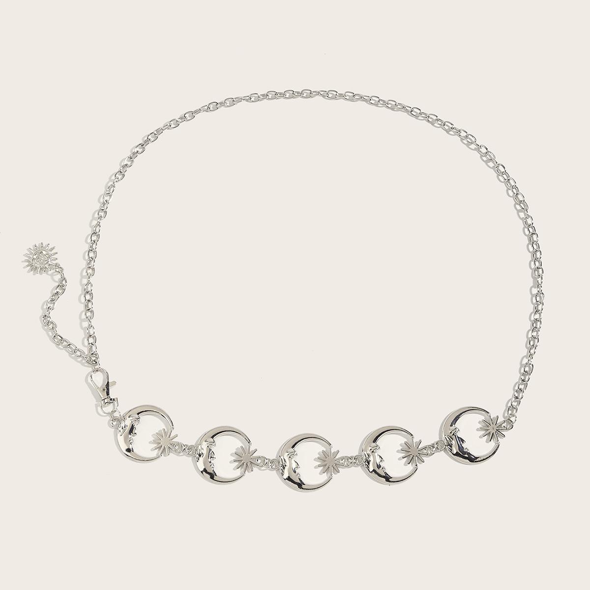 

Атмосферная металлическая подвеска на талию Женские аксессуары Модный стиль Spice Girl Цепочка для тела Цепочка-пояс для платья