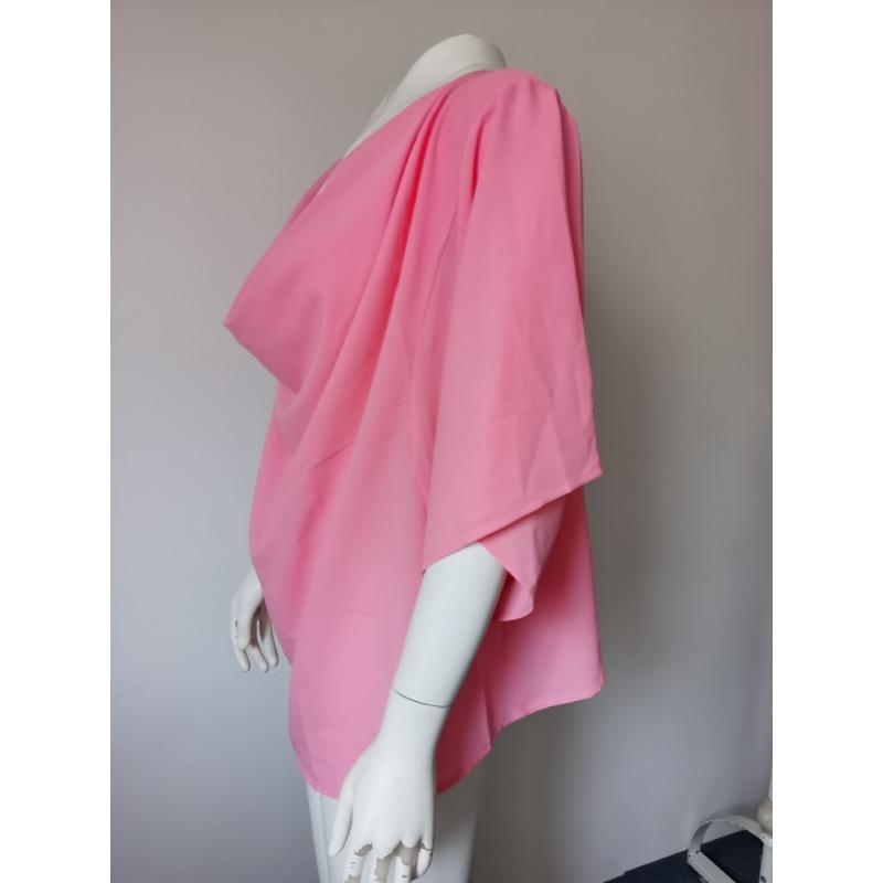 Solid Color Loose V-neck Casual Top Chiffon Women's Blouses & Shirts