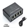1 Set 1000Mbps Network Connector Gigabit Ethernet Switch Rj45 Splitter Lan Gigabit Extension Adapter For Router Pc Laptop Tv Box