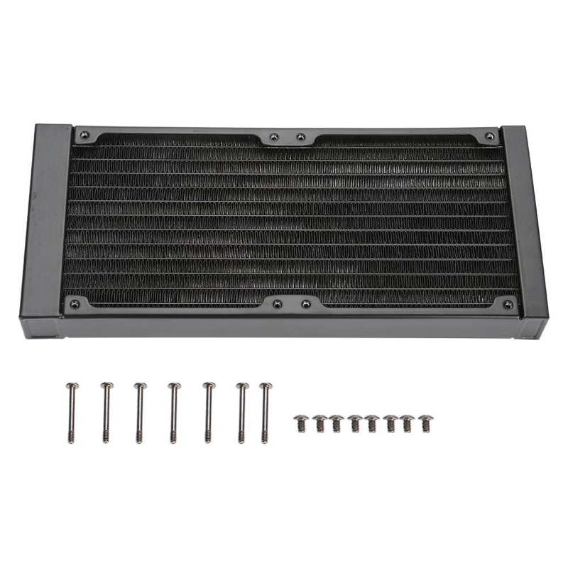 

120/240/360mm Water Cooling Aluminium Radiator 12 Tubes CPU Heat Exchanger Heatsink G1/4 thread for PC Liquid Cooling System 240mm