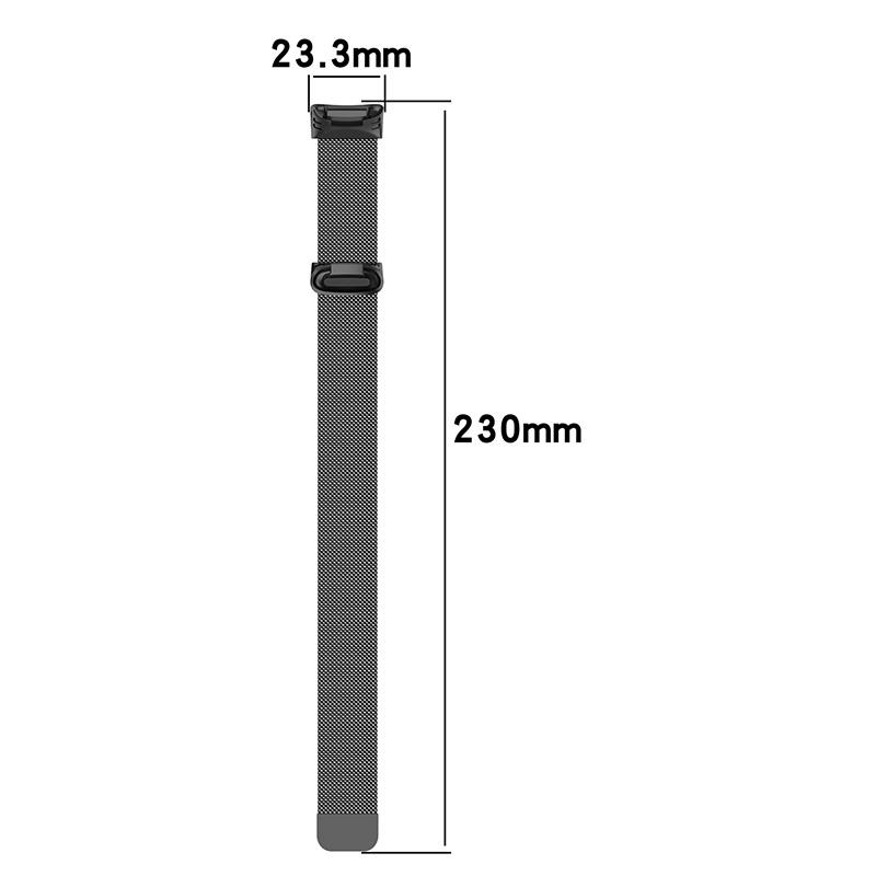 Milanese Stainless Steel Smart Watch Strap Breathable Fine Mesh Watchband for Fitbit Charge 6/5