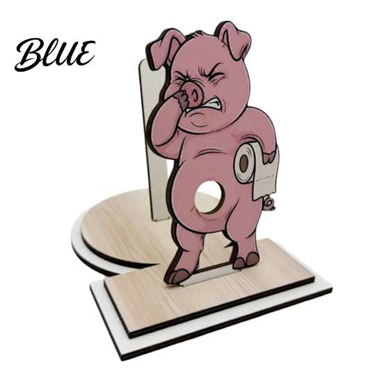 Funny Animal Toilet Roll Stand Paper Holder  Creative Shape Dispenser  Vertical Stable Tissue Rustic Log Style Storage Rack  Solid Wood for