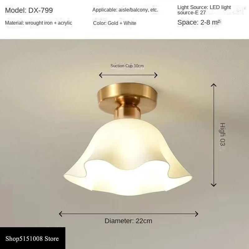 

Ceramics Glass Led Corridor Ceiling Lamp forAisle Corridor Cloakroom Balconv Nordic E27 Acrylic Chandelier Rest Light Fixtures