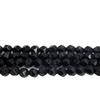 Wide Face Black Agate Cutting Glass Beads for DIY Jewelry and Bracelet Making