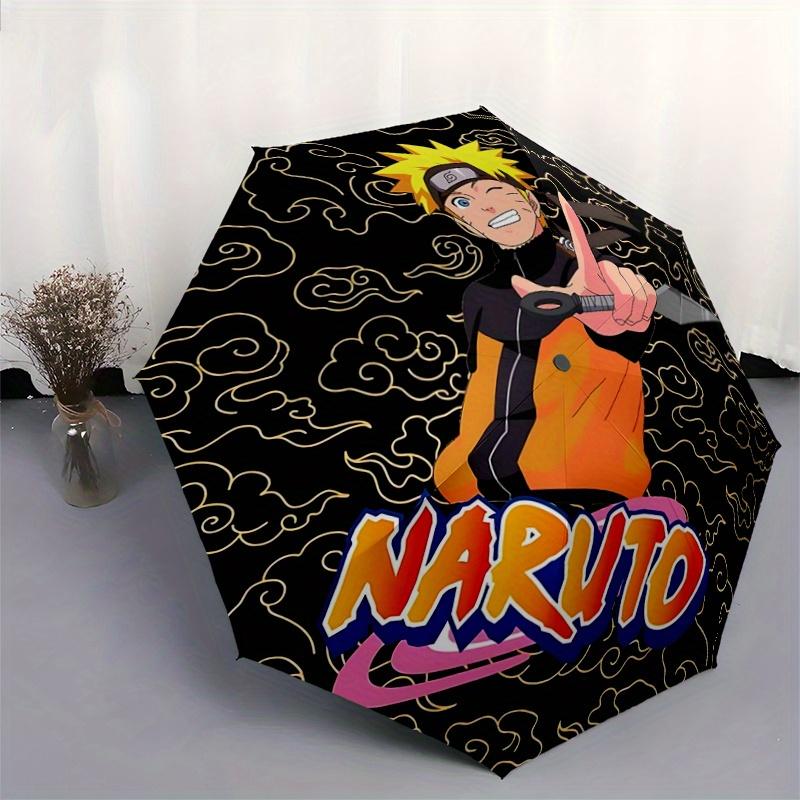 1pc Naruto Themed Durable Cartoon Folding Umbrella, Portable 3-Fold Compact Umbrella for Men and Women, Suitable for Travel or Daily Use.H077