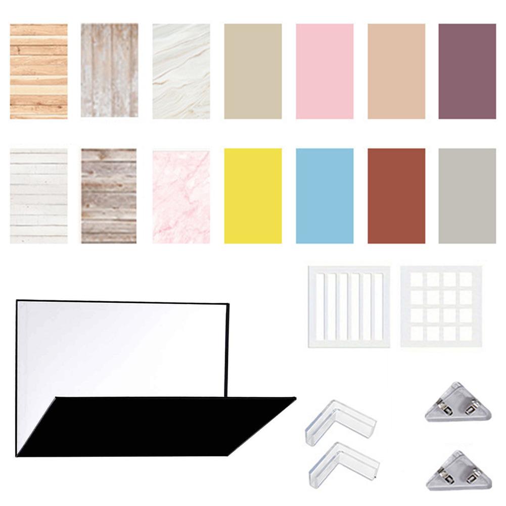 

Набор из 7 штук 14 узоров Маленькие фоны для предметной фотографии Набор Фон для пищевой фотографии Доска Столешница Фон для еды