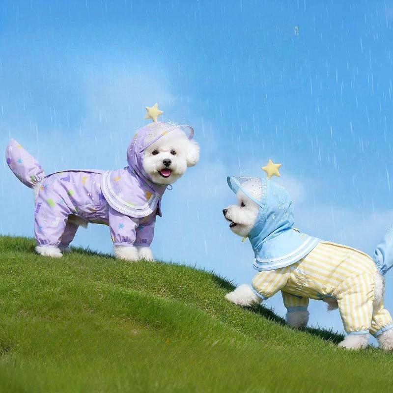 Cute Elf Shape Small and Medium Pet Dog Jacket Raincoat Windproof Waterproof Pet Outdoor Products Pet Clothes 5