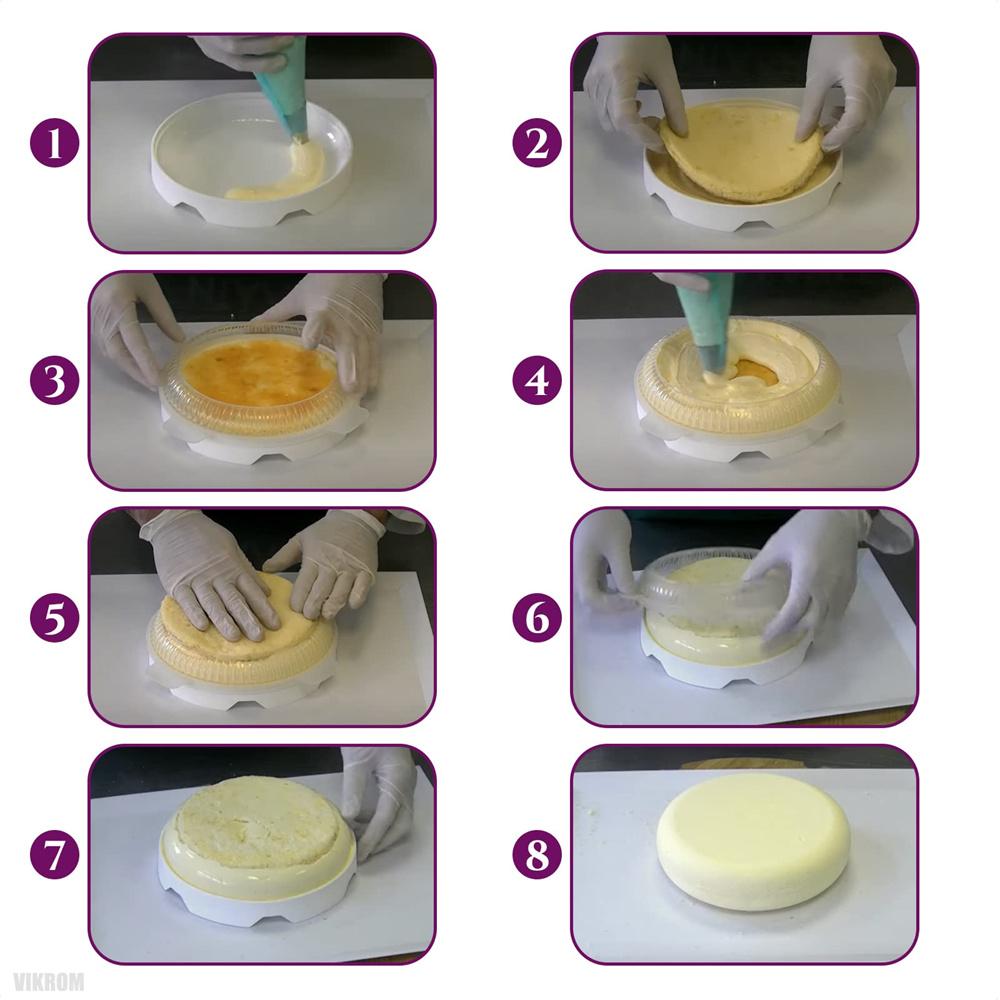 3D Silicone Cake Molds for Mousse Cake Pan Cheesecake Baking Mold Circle Ice Cream Maker Round Silicone Molds for Baking