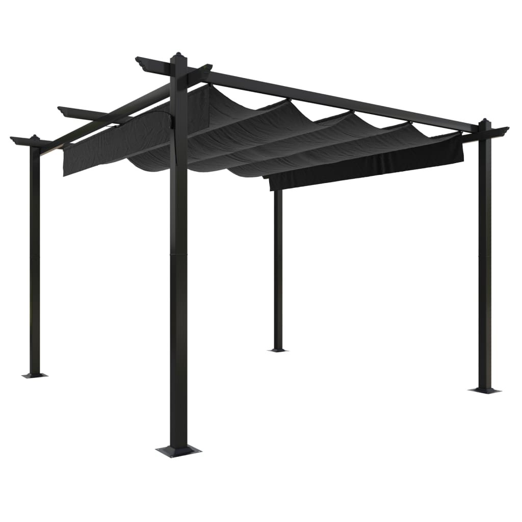 Pavilion with Extendable Roof 3x3 M Anthracite