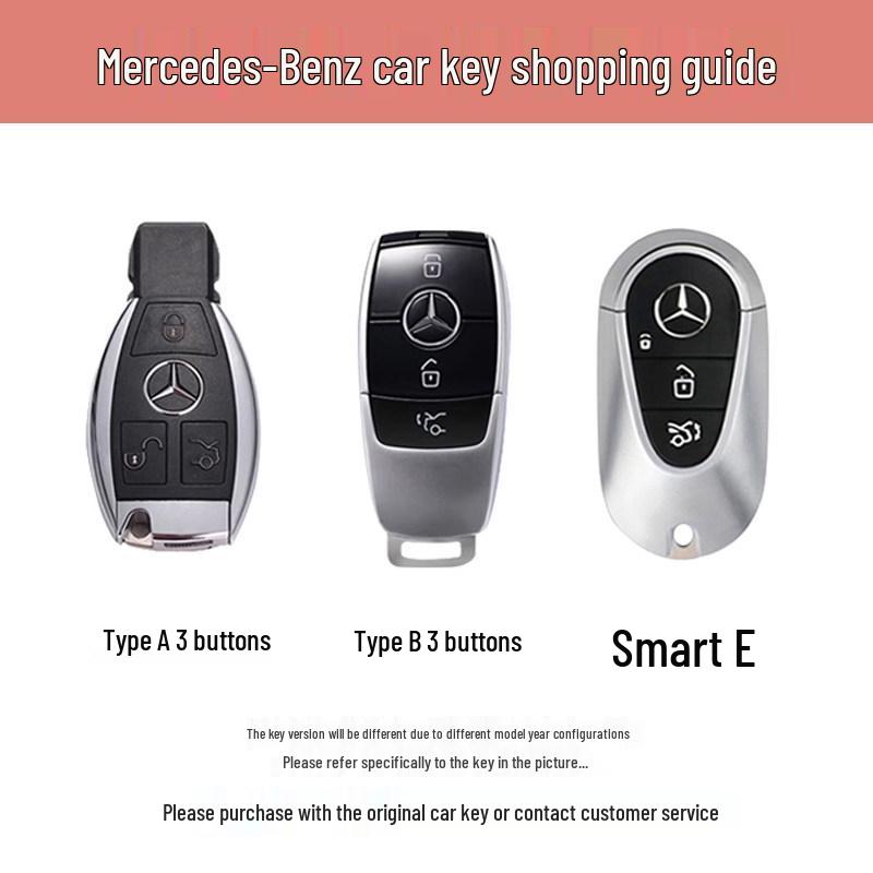 Mercedes Key Cover for C260L, E300L, GLC300L, C200L, E260, S400L, EQE