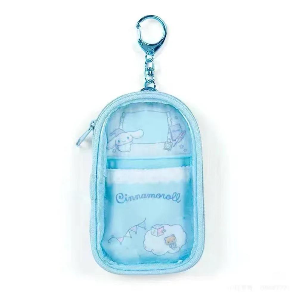 Sanrio Cinnamoroll Kuromi Anime Kawaii Almacenamiento Bolso de Mano Colgante My Melody Bolsa de Pvc