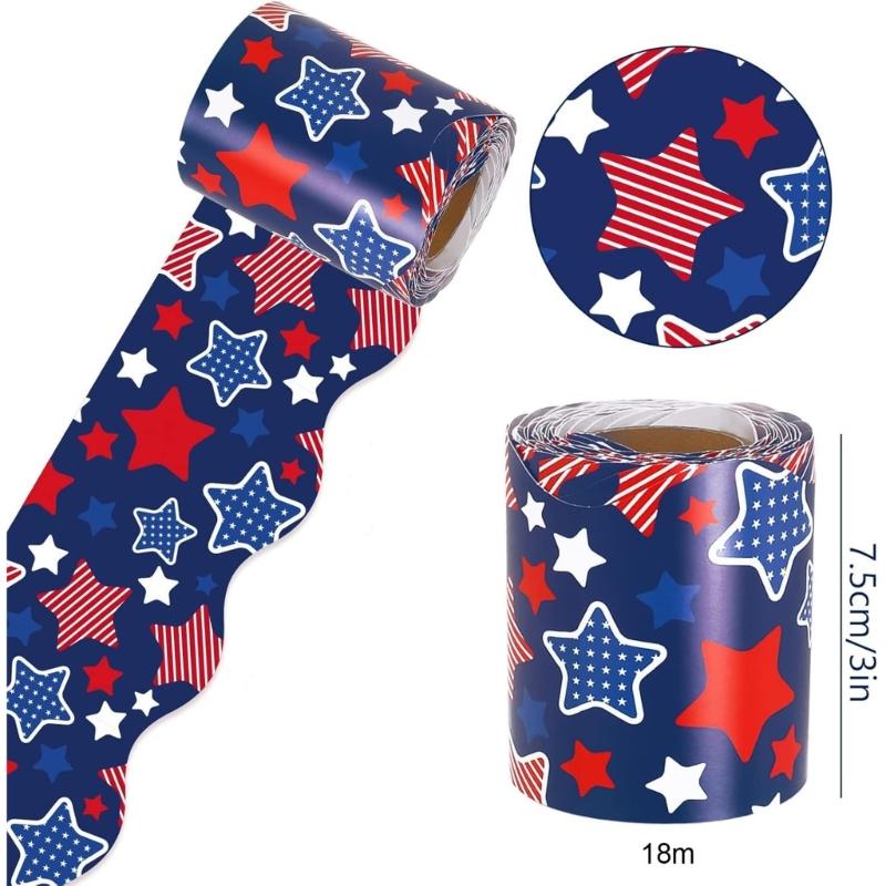 Independence Day Bulletin Border Trim 4th of July Bulletin Board Borders Border Sticker Bulletin Board Decorations