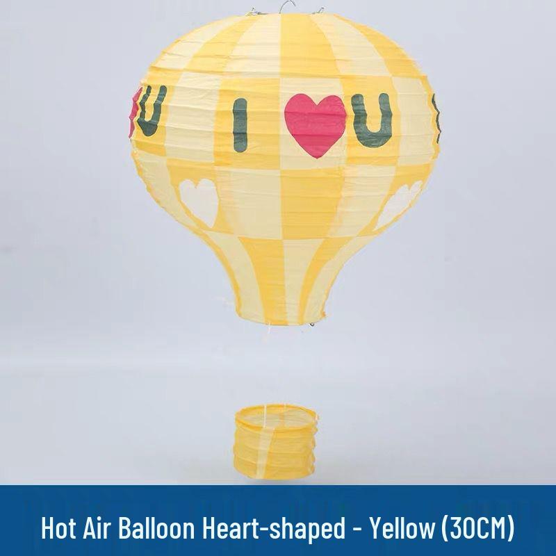 Back-to-School, Mid-Autumn Festival, National Day Hanging Hot Air Balloon Paper Lantern for Ceiling Decoration