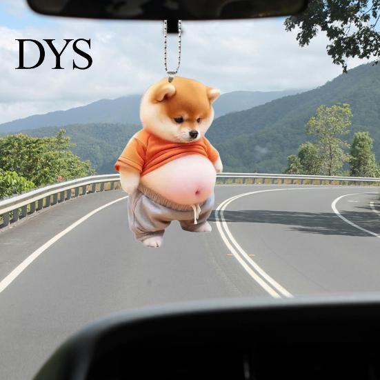 Fat Belly Cat Decor Automobile Pendant Car Ornament Lightweight Colorful Decoration Acrylic Hanging Mirror Windows Bags Striking