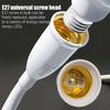 E27 Prise Directe Tête Pivotante Douille E27 Support d'Ampoule Avec Interrupteur Prise UE Lampe de Table LED Tuyau en Acier Inoxydable Levier de Direction