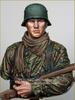 Young Miniatures 1/10 Scale WWII German Waffen-SS Young Infantryman with Rifle Bust Resin Kit YM18101 (Person)
