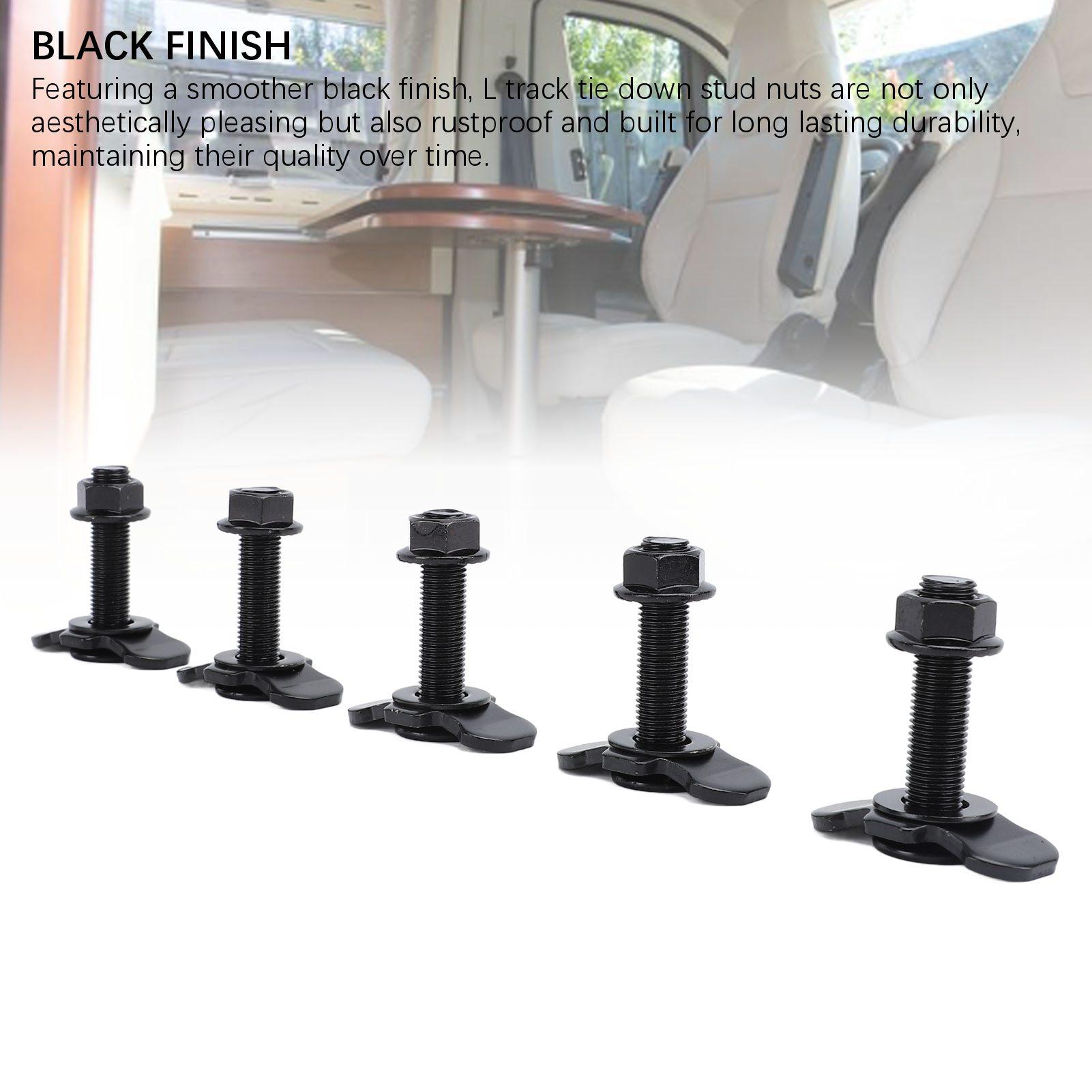 

5 шт. L-образная гайка-шпилька с двойной резьбой 1323 фунта нагрузка углеродистая сталь M10x45 мм для кузова грузовика прицепа контроля груза пикапа автодома