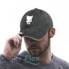 Devilish Face Silhouette Fashion Washed Baseball Cap Hat Outdoor Activities