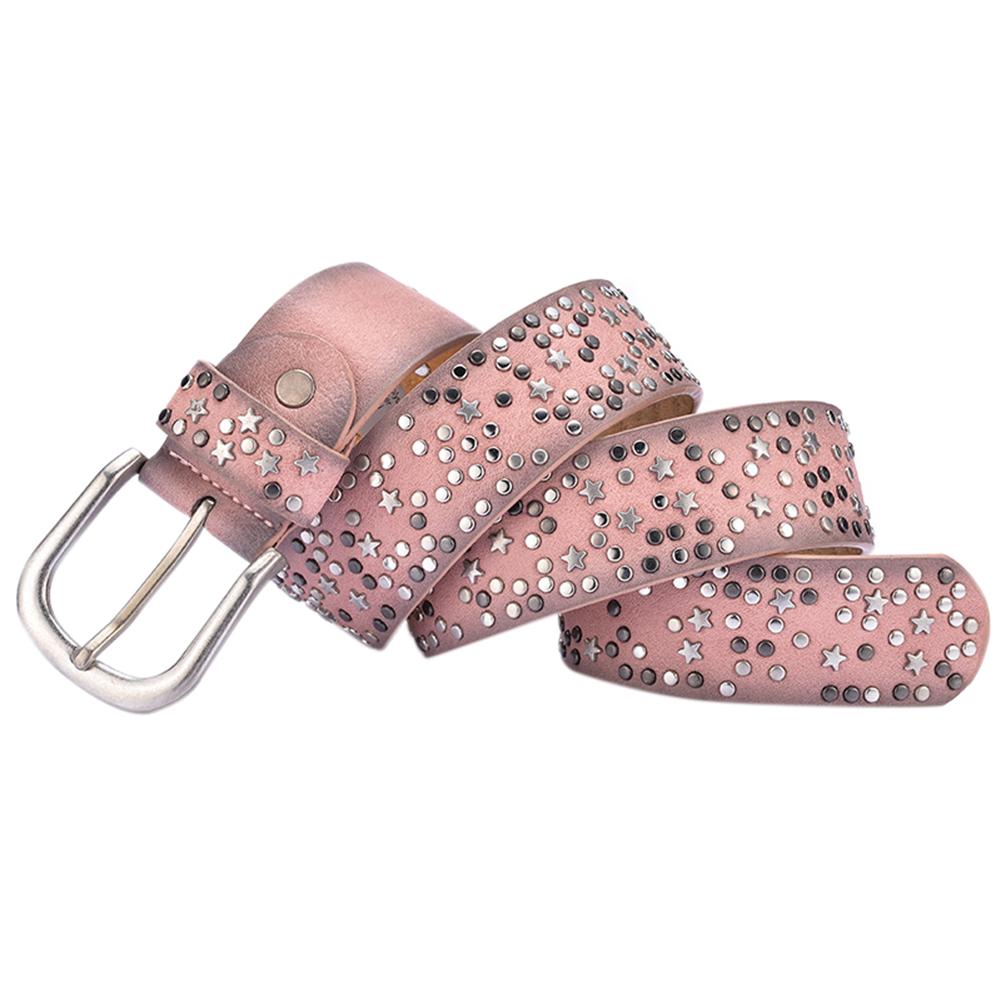 Women Fashion Rivet Design Wide Belt Cool Waist Decoration as Perfect Gift