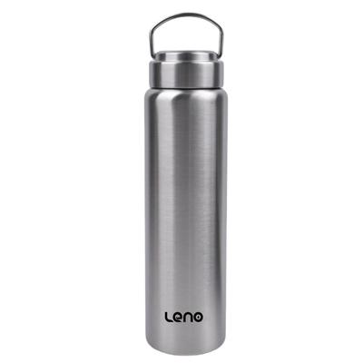 Leno Thermos, Water Bottle, Sports Bottle, Vacuum Insulated, Insulates Cold and Hot Water, Stainless Steel with Integrated Sealing Ring, Handle and