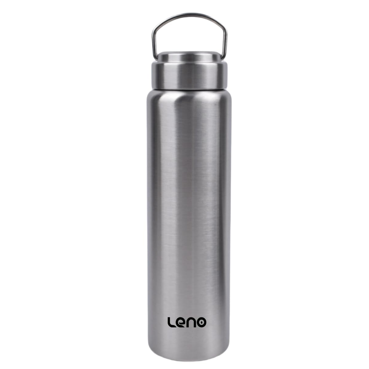 

Leno Thermos, Water Bottle, Sports Bottle, Vacuum Insulated, Insulates Cold and Hot Water, Stainless Steel with Integrated Sealing Ring, Handle and