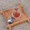 Portable Mini Glass Spice Jar with Sprinkler, Clear Seasoning Bottle for Outdoor Cooking & BBQ