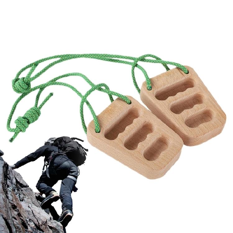 Wood Rock Climbing Fingerboard Multifunction Finger Strengthener Training Board for Home Gym or Outdoor Use