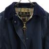 Barbour Corduroy Collar Long Coat 12 Navy Women Used