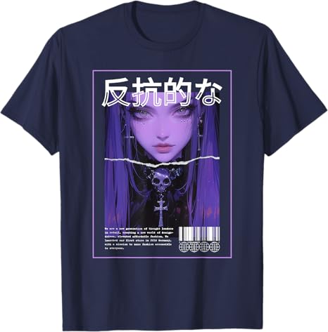

Rebellious Anime Gothic Unisexga Girl Aesthetic Japanese TShirt Womens Fashion Enthusiasts Comics Novelty Saying Tee Y2k Tops 4XL