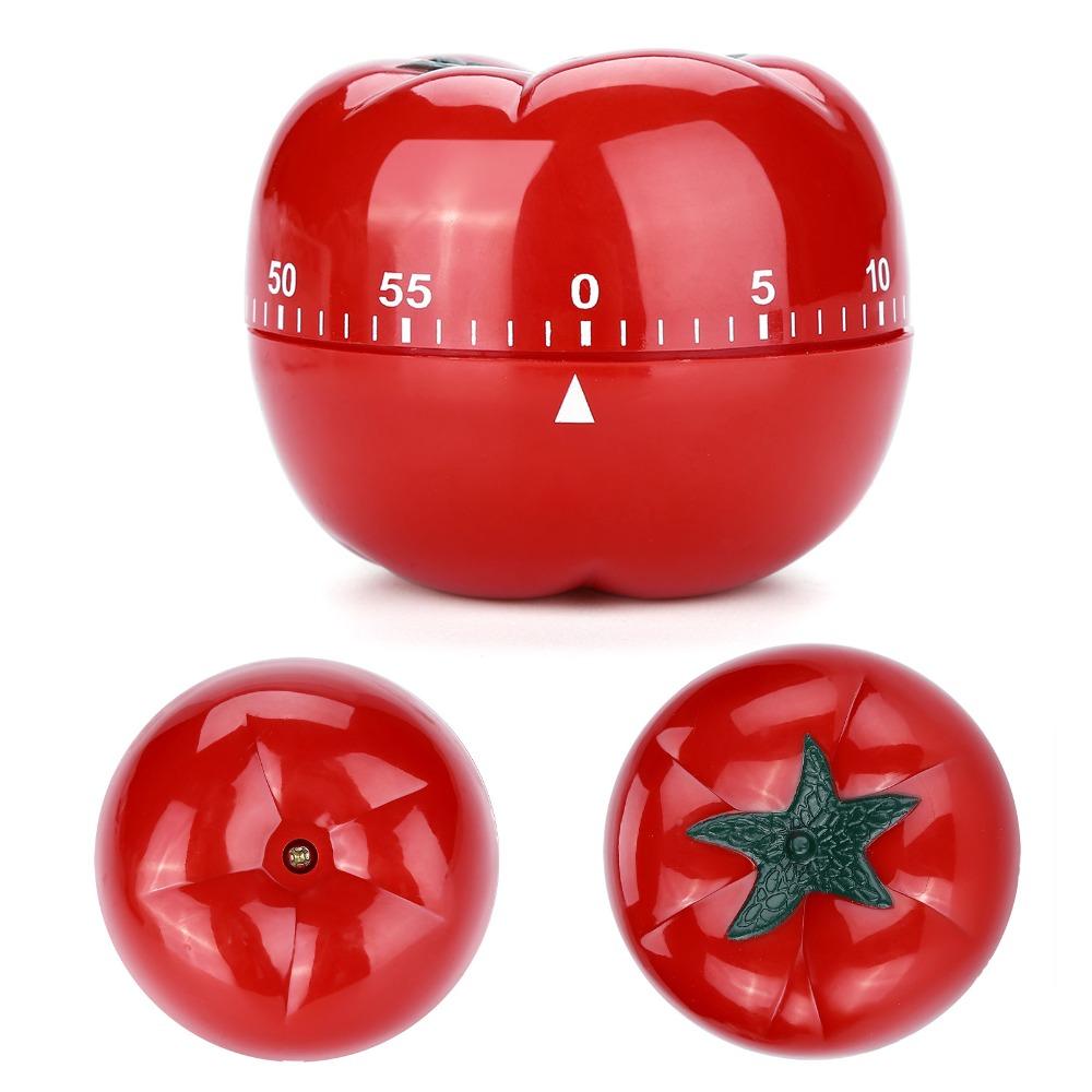 Tomato Shaped Mechanical Timer 60 Minutes Alarm Clock Countdown Kitchen Timer  Meal Prep