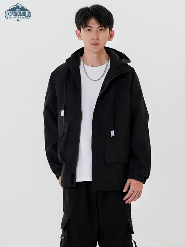

Dingfengbaoluo Men s Autumn/Winter Hooded Workwear Jacket