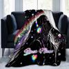 1PC Custom Name Music Dreams Space flannel blanket versatile,all-season throw suitable for the living room,bedroom,camping,travel,and gift