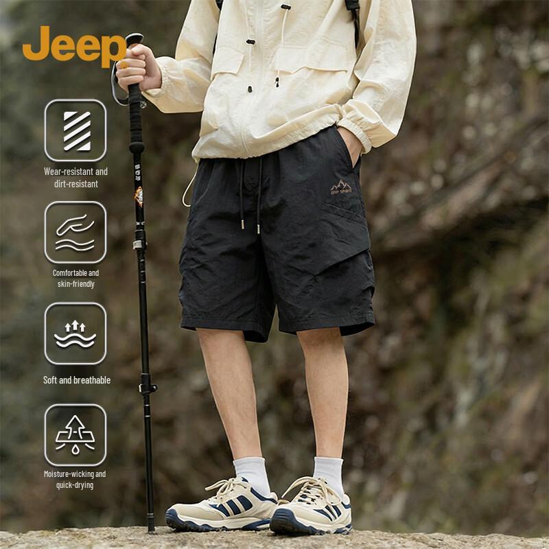 

JEEP SPIRIT Men s Casual Drawstring Shorts M