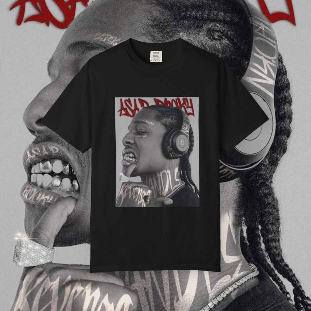 T-shirt Asap Rocky Estate 2025 Vintage Unisex Hip Hop Grafica Top Abbigliamento Streetwear Merchandising Outfit Concerto Y2k