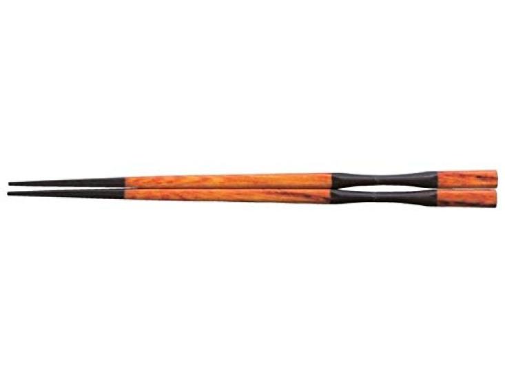 Takushima orange wood and microwave Pestle-shaped chopsticks, grain, 22.5cm [Dishwasher, dryer, safe] ZA-412841
