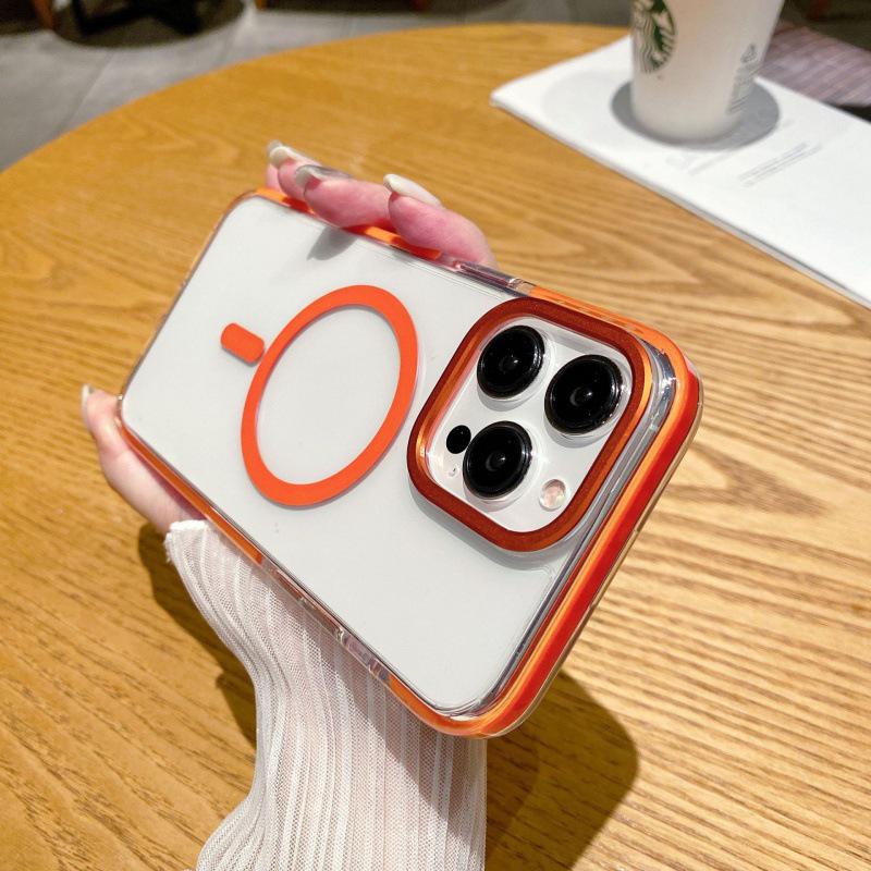 

Чехол для iPhone 15 Pro Max с покрытием, приятным на ощупь, и защитой от падений, с магнитной фиксацией, совместимый с 14 Pro Max - Доступны прозрачные и двухцветные варианты 14 Pro